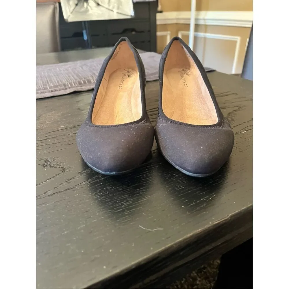 Life Stride Velocity 2.0 Black Hera Low Wedge Comfort Shoe sz 10 EUC